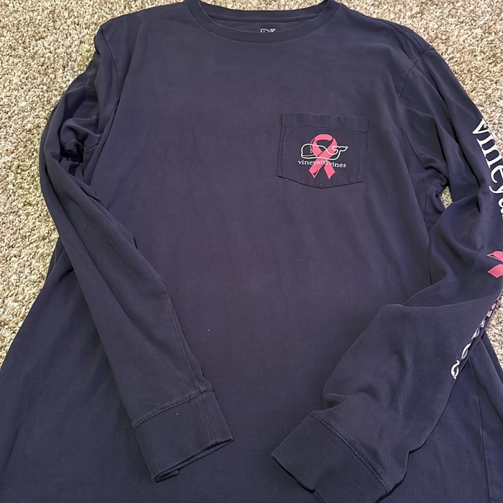 Vineyard Vines Breast Cancer Support L/S tee~medium - Picture 4 of 4
